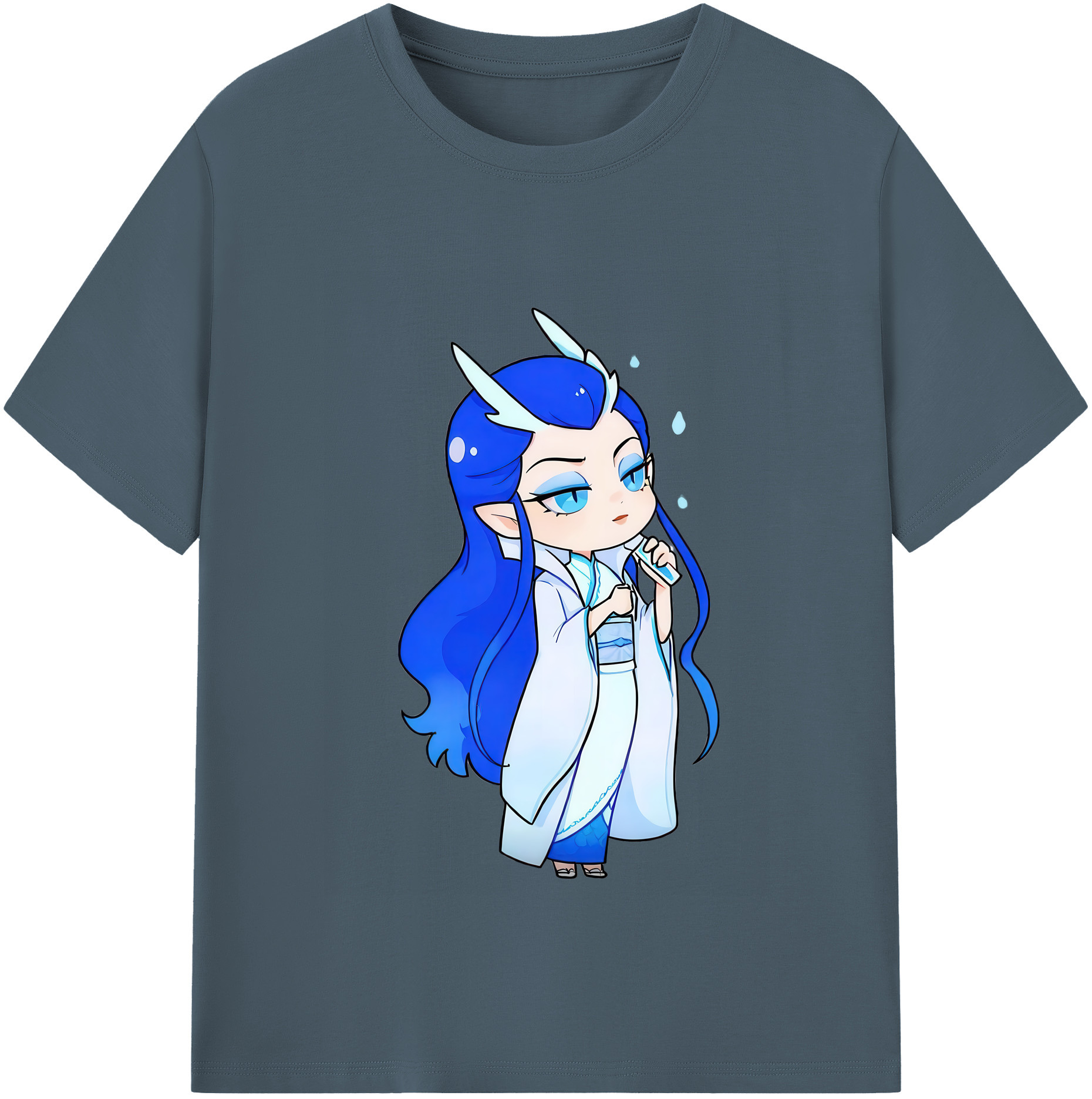 （画像用） Ne Zha 2 ナタ 魔童の大暴れ 綿100％半袖Tシャツ（フロントプリント）
